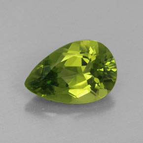 3,44 ctw natürlicher grüner Peridot, Birnenform, VVS