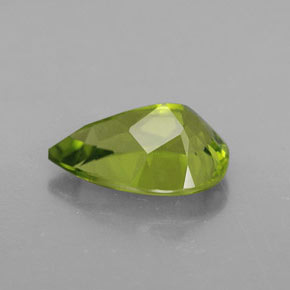 3,44 ctw natürlicher grüner Peridot, Birnenform, VVS