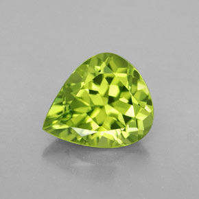 3,16 ctw natürlicher grüner Peridot, Birnenform, VVS