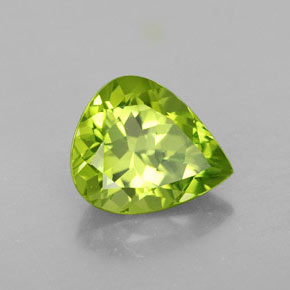 3,16 ctw natürlicher grüner Peridot, Birnenform, VVS