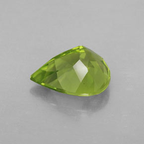 3,16 ctw natürlicher grüner Peridot, Birnenform, VVS