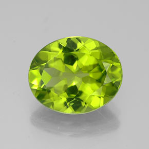 9,17 ctw natürlicher Lebendiges grün Peridot, Oval Schliff, VS