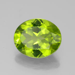 9,17 ctw natürlicher Lebendiges grün Peridot, Oval Schliff, VS
