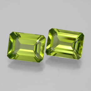  ct natürliche grüner Peridot-Edelsteine, Smaragdschliff, VS