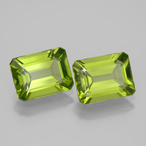  ct natürliche grüner Peridot-Edelsteine, Smaragdschliff, VS