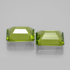  ct natürliche grüner Peridot-Edelsteine, Smaragdschliff, VS