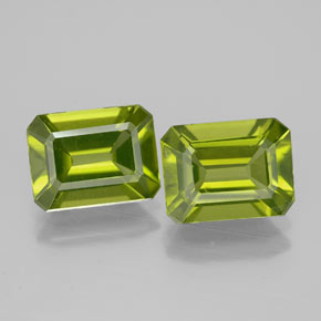 ct natürliche grüner Peridot-Edelsteine, Smaragdschliff, VVS-VS