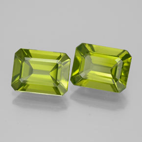  ct natürliche grüner Peridot-Edelsteine, Smaragdschliff, VVS-VS