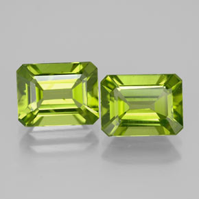  ct natürliche grüner Peridot-Edelsteine, Smaragdschliff, VVS-VS