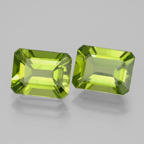  ct natürliche grüner Peridot-Edelsteine, Smaragdschliff, VVS-VS