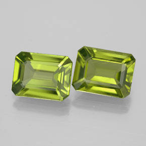  ct natürliche grüner Peridot-Edelsteine, Smaragdschliff, VVS-VS