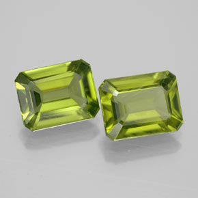  ct natürliche grüner Peridot-Edelsteine, Smaragdschliff, VVS-VS