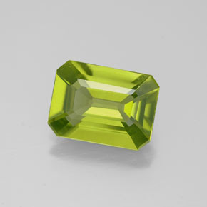 1,75 ctw natürlicher grüner Peridot, Smaragdschliff, VVS-VS