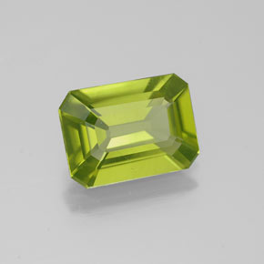 1,75 ctw natürlicher grüner Peridot, Smaragdschliff, VVS-VS