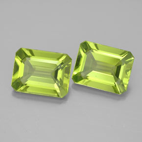  ct natürliche grüner Peridot-Edelsteine, Smaragdschliff, VVS