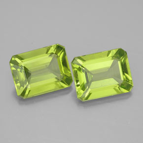  ct natürliche grüner Peridot-Edelsteine, Smaragdschliff, VVS