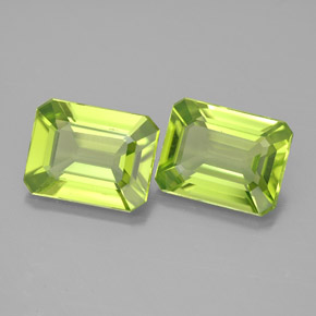  ct natürliche grüner Peridot-Edelsteine, Smaragdschliff, VVS