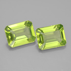  ct natürliche grüner Peridot-Edelsteine, Smaragdschliff, VVS