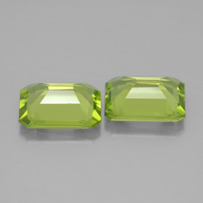  ct natürliche grüner Peridot-Edelsteine, Smaragdschliff, VVS
