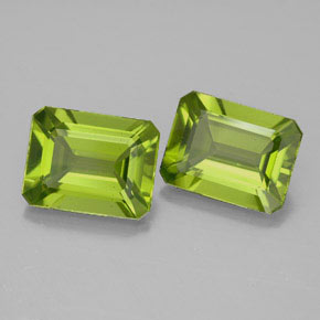  ct natürliche grüner Peridot-Edelsteine, Smaragdschliff, VVS