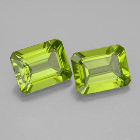  ct natürliche grüner Peridot-Edelsteine, Smaragdschliff, VVS