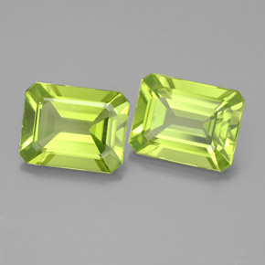 ct natürliche grüner Peridot-Edelsteine, Smaragdschliff, VVS