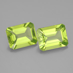  ct natürliche grüner Peridot-Edelsteine, Smaragdschliff, VVS