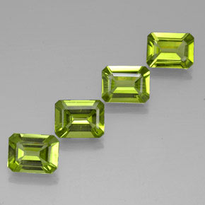  ct natürliche grüner Peridot-Edelsteine, Smaragdschliff, VVS