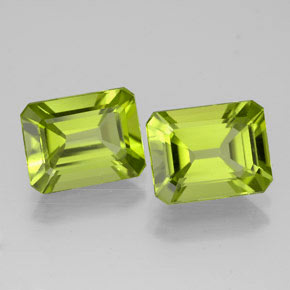  ct natürliche grüner Peridot-Edelsteine, Smaragdschliff, VVS