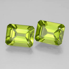  ct natürliche grüner Peridot-Edelsteine, Smaragdschliff, VVS