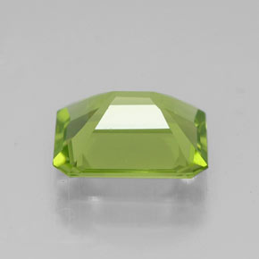 2,04 ctw natürlicher grüner Peridot, Smaragdschliff, VVS