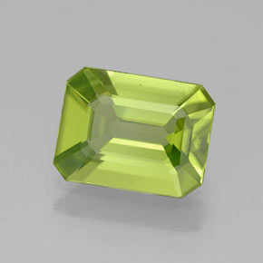 1,83 ctw natürlicher grüner Peridot, Smaragdschliff, VVS