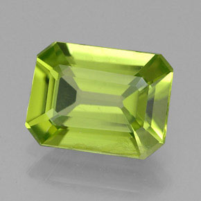 1,93 ctw natürlicher grüner Peridot, Smaragdschliff, VS-SI
