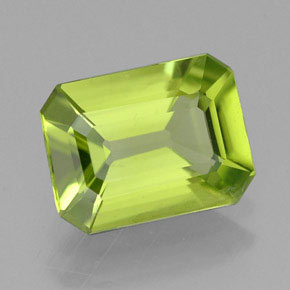 1,93 ctw natürlicher grüner Peridot, Smaragdschliff, VS-SI