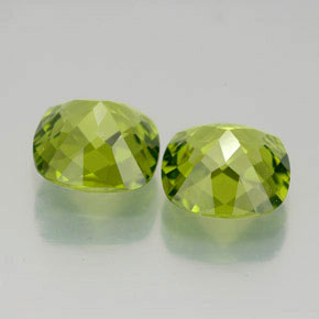  ct natürliche grüner Peridot-Edelsteine, Kissenschliff, VVS-VS