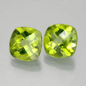 ct natürliche grüner Peridot-Edelsteine, Kissenschliff, VVS-VS