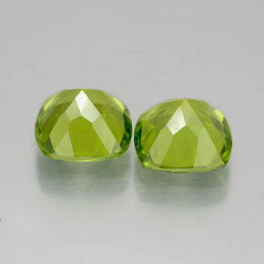  ct natürliche grüner Peridot-Edelsteine, Kissenschliff, VVS-VS