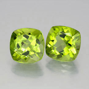  ct natürliche grüner Peridot-Edelsteine, Kissenschliff, VVS-VS