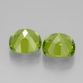  ct natürliche grüner Peridot-Edelsteine, Kissenschliff, VVS-VS