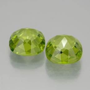  ct natürliche grüner Peridot-Edelsteine, Kissenschliff, VVS-VS