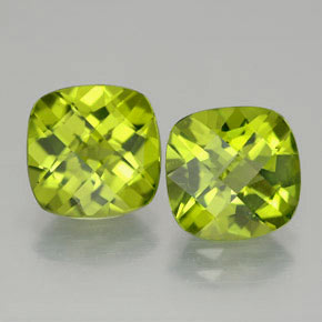  ct natürliche grüner Peridot-Edelsteine, Kissenschliff, VVS-VS
