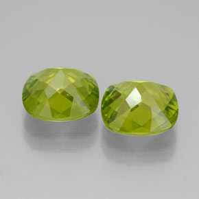  ct natürliche grüner Peridot-Edelsteine, Kissenschliff, VVS-VS