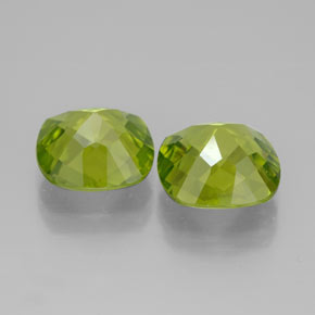  ct natürliche grüner Peridot-Edelsteine, Kissenschliff, VVS-VS