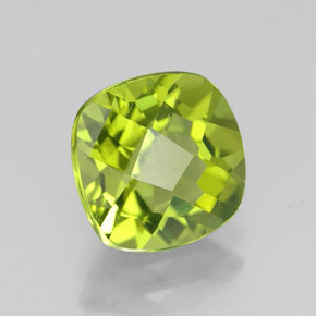 2,33 ctw natürlicher grüner Peridot, Kissenschliff, VVS