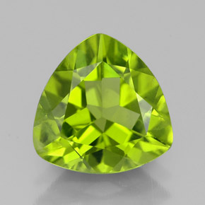 3,07 ctw natürlicher grüner Peridot, Trillion, VS-SI