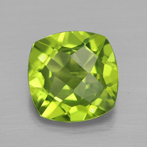 2,50 ctw natürlicher grüner Peridot, Kissenschliff, VS