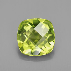 1,90 ctw natürlicher grüner Peridot, Kissenschliff, VVS-VS