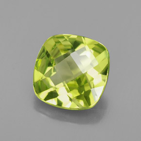 1,90 ctw natürlicher grüner Peridot, Kissenschliff, VVS-VS