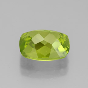 3,03 ctw natürlicher grüner Peridot, Kissenschliff, VS