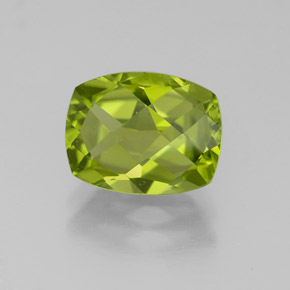 2,44 ctw natürlicher grüner Peridot, Kissenschliff, VS-SI